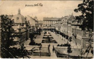 1906 Miskolc, Erzsébet tér és fürdő, Kossuth Lajos szobor (EB)