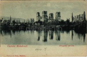 1900 Miskolc, Diósgyőri várrom este holdfényben. Verő J. és Társa kiadása (fl)