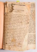 [Pápai Páriz Ferenc - Molnár Albert - Bod Péter]: Dictionarium latino-hungaricum. / Dictionarium ungaro-latino-germanicum. [Egybekötve.] Cibinii &amp; Posonii [Nagyszeben-Pozsony], 1801, Martini Hochmeister et Mich. Landerer, [14]+710+[2] p.; [2]+406+[104] p. Félvászon-kötésben, rossz állapotban, levált gerinccel, az I. kötet címlapja hiányzik, helyenként erősen sérült lapokkal.