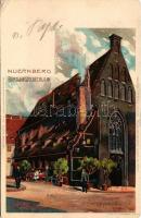 Nürnberg, Nuremberg; Bratwurstglöcklein / E. Nister litho s: K. Mutter (r)