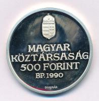 1990. 500Ft Ag "Kölcsey Ferenc születésének 200. évfordulója" kapszulában T:AU (eredetileg PP) folt Adamo EM116