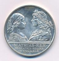 1990. 500Ft Ag "Mátyás király / Beatrix" kapszulában T:BU patina
Adamo EM113