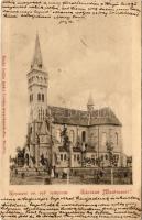 1901 Mezőtúr, Újvárosi református templom. Gettler Ignác kiadása (ázott sarok / wet corner)