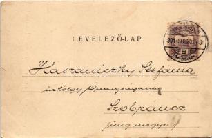 1901 Mezőtúr, Újvárosi református templom. Gettler Ignác kiadása (ázott sarok / wet corner)