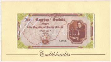 2006. 500Ft "Jász-Nagykun-Szolnok megye - vitéz Nagybányai Horthy Miklós" emlékkiadás "A0985" díszcsomagolásban tanúsítvánnyal T:UNC Csak 1199db