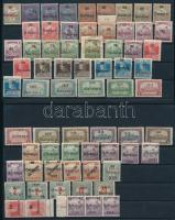 Baranya I. 1919 67 db bélyeg Bodor vizsgálójellel 2 stecklapon, közte lemezhibák, elcsúszott felülnyomások (min 31.150)