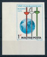 1975 Vívó VB II. vágott ívsarki bélyeg