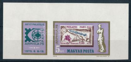 1975 ARPHILA vágott ívsarki szelvényes bélyeg