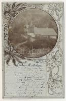 1902 Barátka, Brátka, Bratca; villa / villa. Art Nouveau, floral frame. photo