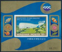 1975 Nemzetközi óceán kiállítás vágott blokk (6.000)