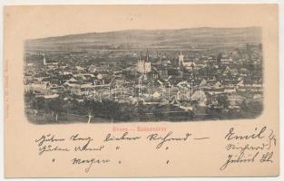 1899 Szászváros, Broos, Orastie; látkép. H. Graef kiadása / general view (vágott / cut)