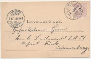 1899 Szászváros, Broos, Orastie; látkép. H. Graef kiadása / general view (vágott / cut)