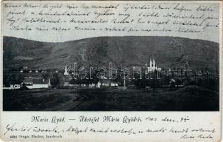 1902 Máriagyűd (Siklós), kegytemplom, látkép. Gregor Fischer kiadása (EM)