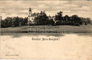 1903 Máriabesnyő (Gödöllő), kegytemplom. Neszveda Antal kiadása (ragasztónyom / glue marks)