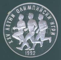 Bulgária 1990. 25L Ag "Nyári olimpia-maratoni futás" T:PP Tanúsítvánnyal!