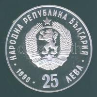 Bulgária 1990. 25L Ag "Nyári olimpia-maratoni futás" T:PP Tanúsítvánnyal!