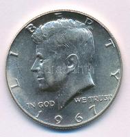 Amerikai Egyesült Államok 1967. 1/2$ Ag "Kennedy" kapszulában T:AU USA 1967. 1/2 Dollar Ag "Kennedy" in capsule C:AU Krause KM#202a