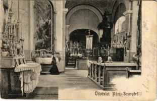 1903 Máriabesnyő (Gödöllő), kegytemplom, belső. Neszveda Antal kiadása (fl)