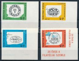 1972 Bélyegnap (45.) vágott ívsarki sor, a záróérték ívszéli felirattal (3.000)