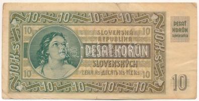 Szlovákia 1939. 10K "Ts 85 396380" T:F kis beszakadás
Slovakia 1939. 10 Korun "Ts 85...