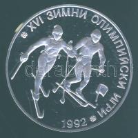 Bulgária 1990. 25L Ag "Téli olimpia-síelés" T:PP Tanúsítvánnyal!