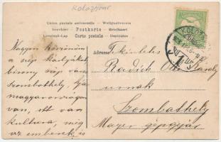 1908 Kolozsvár, Cluj; család gyerekekkel. A képeslap feladója Cholnoky Jenőné, a földrajztudós feles...