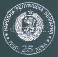 Bulgária 1990. 25L Ag "Téli olimpia-síelés" T:PP Tanúsítvánnyal!