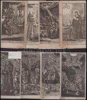 XVIII. század vallási témájú metszetek, 24 db, változó állapotban, közte foltos, egy javított,16x8 c...
