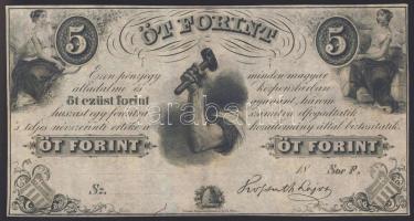 Emigrációs "Philadelphia - Kossuth bankó" 18.. 5Ft "F" T:I