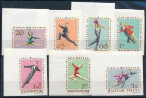 1963 Műkorcsolyázó és jégtánc EB Budapest ívszéli vágott sor (4.000)