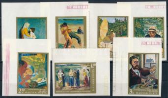 1967 Festmények (III.) ívsarki vágott sor az ívszélen nyomdai jelzésekkel (3.500)