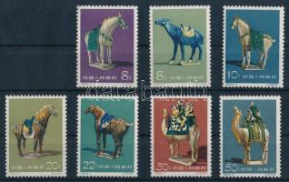 Kínai Népköztársaság 1961 Kerámia lovak sor 7 értéke Mi 609-615 (Mi EUR 330.-) jó minőség / good quality