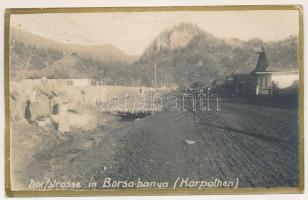 Borsabánya, Baia Borsa, Baile Borsa (Máramaros); Dorfstrasse / street view. photo (Rb)