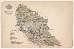 Máramaros vármegye térképe. Károlyi Gy. kiadása / Map of Maramures county (EM)