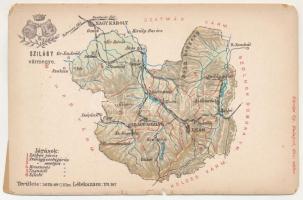 Szilágy vármegye térképe. Károlyi Gy. kiadása / Comitatul Salaj / Map of Szilágy County (b)