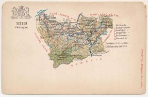 Szilágy vármegye térképe. Károlyi Gy. kiadása / Map of Sibiu County (b)