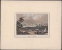 C. Reiss: Lüttich in Belgien [franciául Liége], színezett acélmetszet, paszpartuban, 15,5x1,5, paszpartu: 24x29 cm