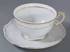 Zsolnay tollazott mintás teás készlet, tejkiöntő és cukortartó nélkül, hibátlan, jelzett