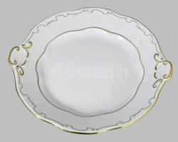 Zsolnay tollazott mintás süteményes készlet, jelzett, hibátlan, teljes, d: 24,5 cm