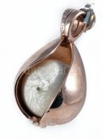 Aranyozott ezüst (Ag) függő, benne csörgővel, jelzett, nettó 5,8g