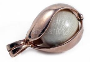 Aranyozott ezüst (Ag) függő, benne csörgővel, jelzett, nettó 5,8g