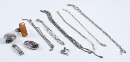 Vegyes sérült, hibás ezüst (Ag) tétel, bruttó 39g