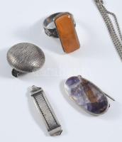 Vegyes sérült, hibás ezüst (Ag) tétel, bruttó 39g