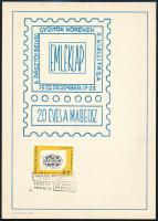 1972 Pásztói bélyegkiállítás emléklapjának terve + a megvalósult emléklap