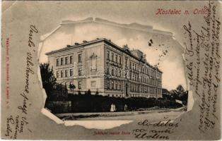1903 Kostelec nad Orlicí, Jubilejní realná skola. Fr. Schnoutka / school (EB)