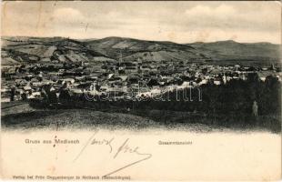 1902 Medgyes, Mediasch, Medias; látkép. Fritz Guggenberger kiadása / general view (fl)