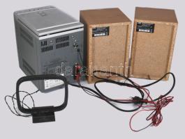 JVC CD-s rádiómagnó, hangfal párral