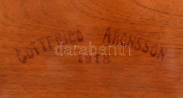 1918 Szecessziós intarziás fa díszdoboz, szakszerűen teljeskörően restaurálva. "Gottfried Arons...