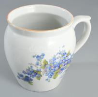 Antik Zsolnay tejfölös bögre, jelzett, m: 13 cm