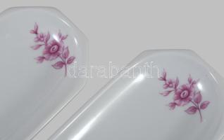 2 db Hollóházi porcelán tálka. Matricás, jelzett, hibátlan 17x9 cm